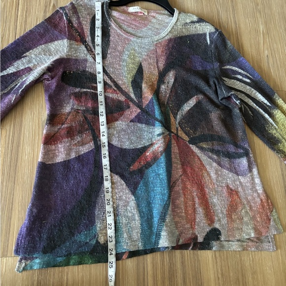 Jess & Jane Wind Ballad Sweater Knit Floral Colorful Women M 90s Grunge Boho USA - Picture 6 of 11